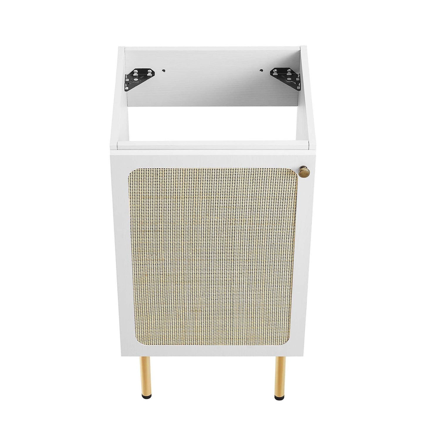 Modway furniture Chaucer Bathroom Vanity with White Basin Included - EEI-6693-BLK-WHI