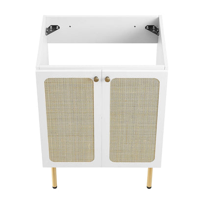 Modway furniture Chaucer Bathroom Vanity with White Basin Included - EEI-6693-BLK-WHI
