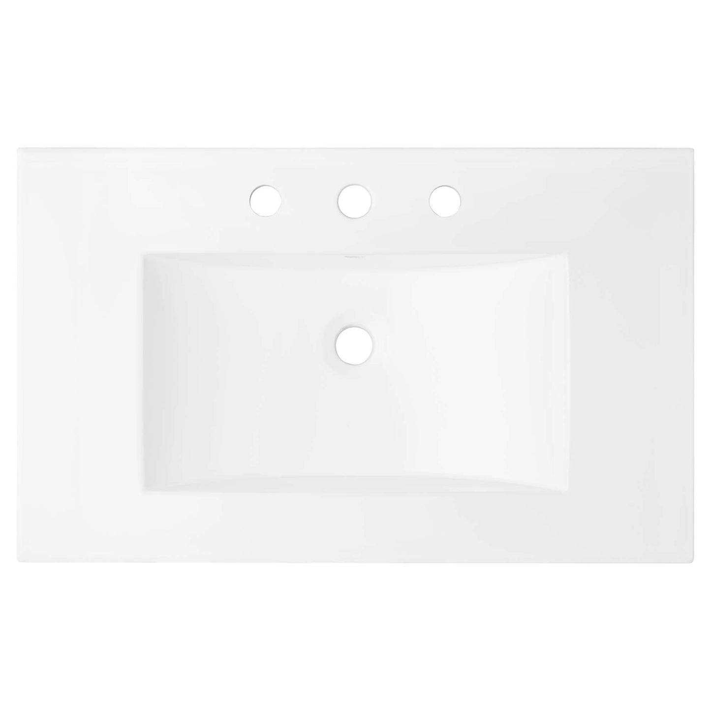 Modway furniture Chaucer Bathroom Vanity with White Basin Included - EEI-6693-BLK-WHI