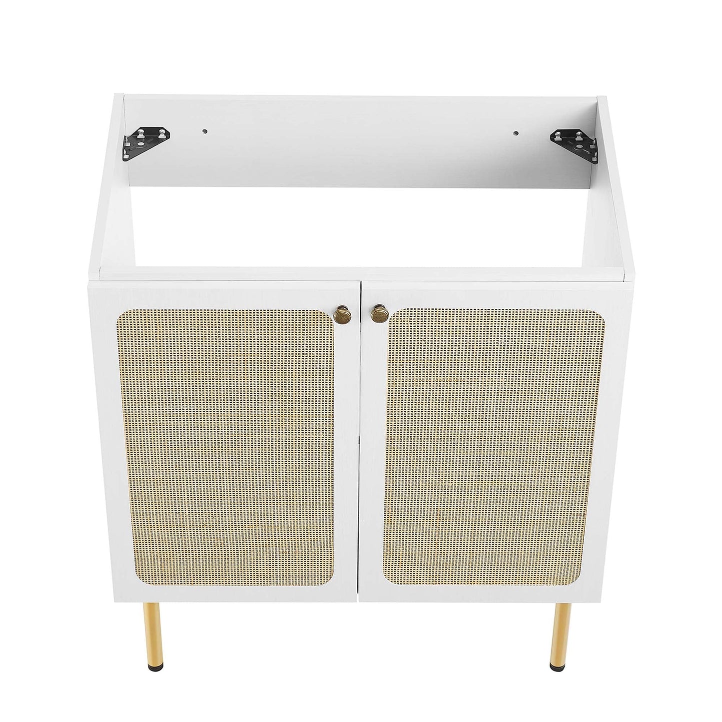 Modway furniture Chaucer Bathroom Vanity with White Basin Included - EEI-6693-BLK-WHI