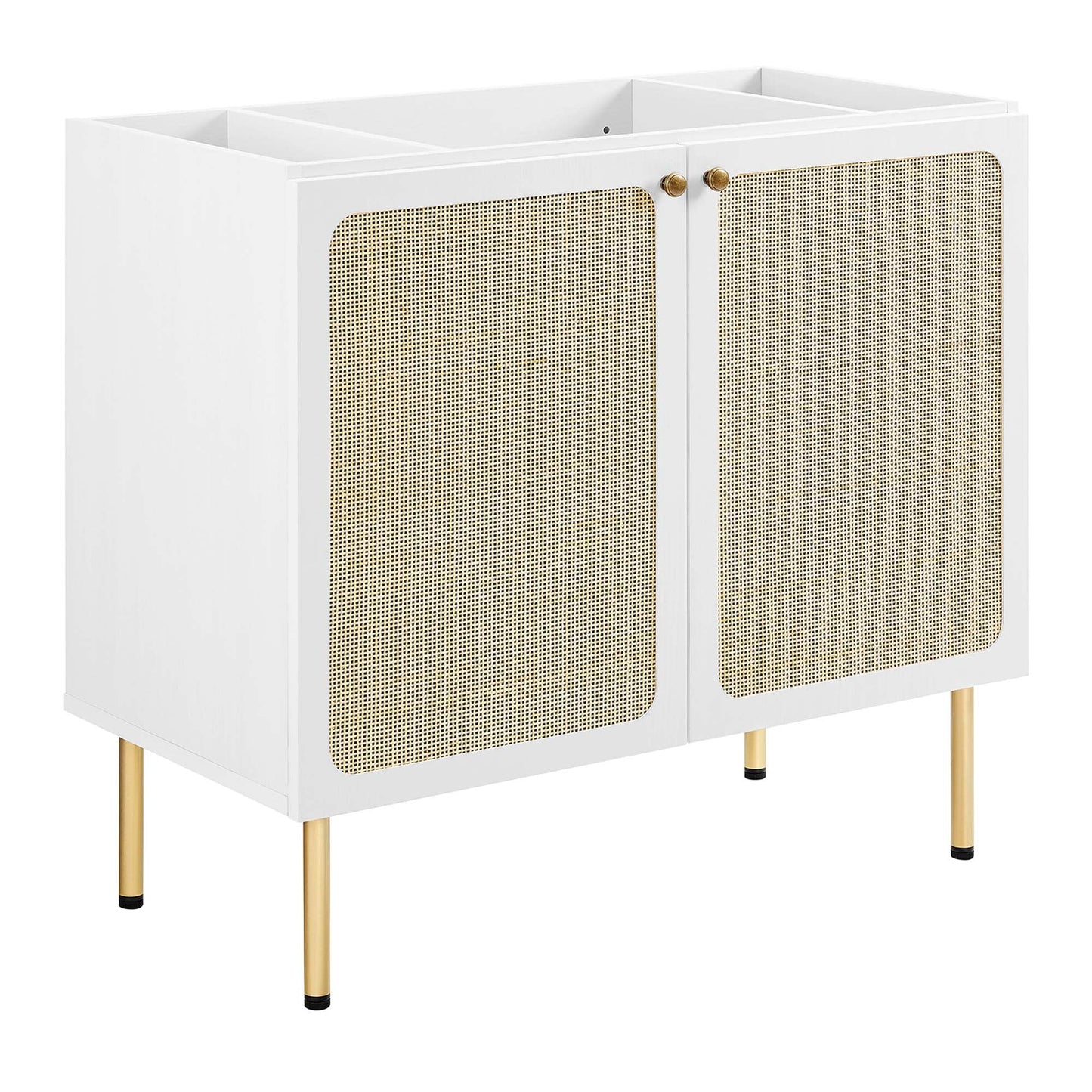 Modway furniture Chaucer Bathroom Vanity with White Basin Included - EEI-6693-BLK-WHI