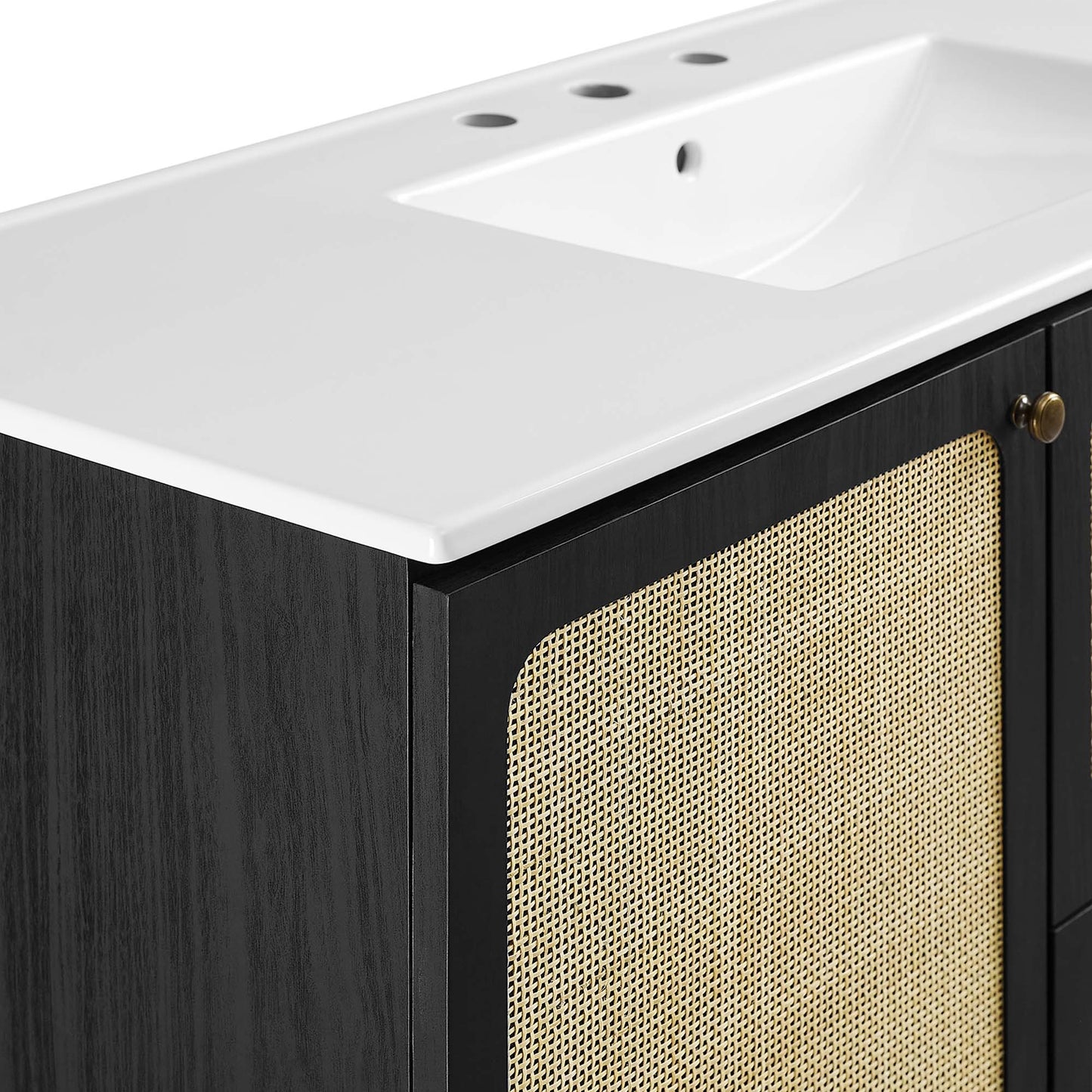 Modway furniture Chaucer 48" Bathroom Vanity with White Basin Included - EEI-6699-BLK-WHI