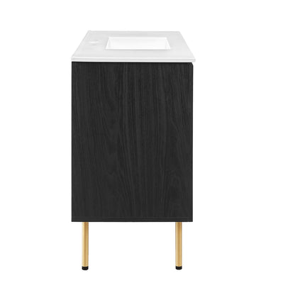 Modway furniture Chaucer 48" Bathroom Vanity with White Basin Included - EEI-6699-BLK-WHI