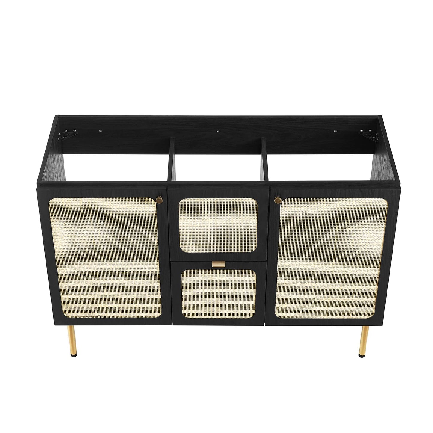 Modway furniture Chaucer 48" Bathroom Vanity with White Basin Included - EEI-6699-BLK-WHI