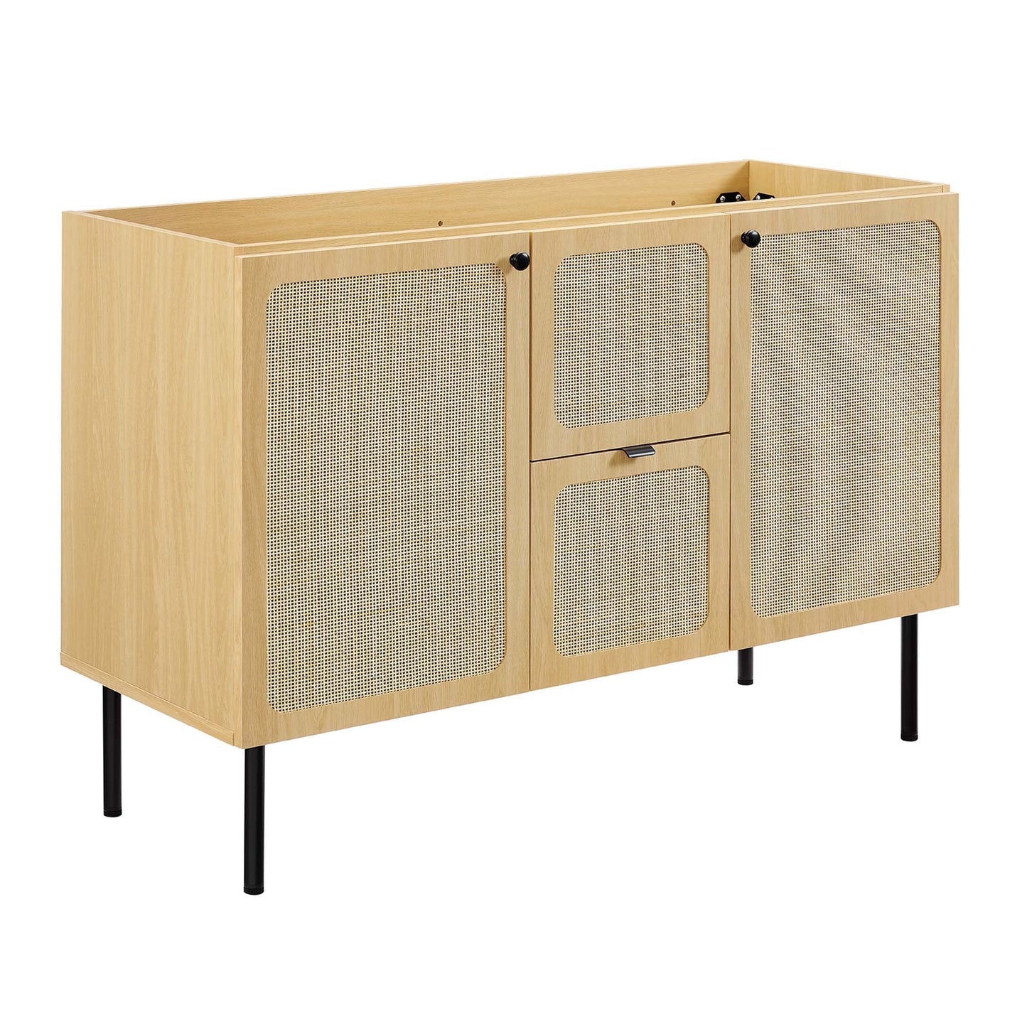 Modway furniture Chaucer 48" Bathroom Vanity with White Basin Included - EEI-6699-BLK-WHI