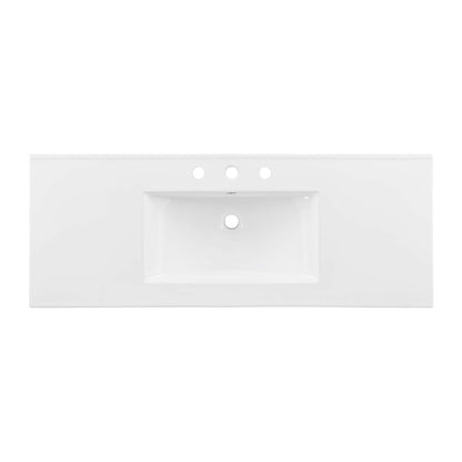 Modway furniture Chaucer 48" Bathroom Vanity with White Basin Included - EEI-6699-BLK-WHI