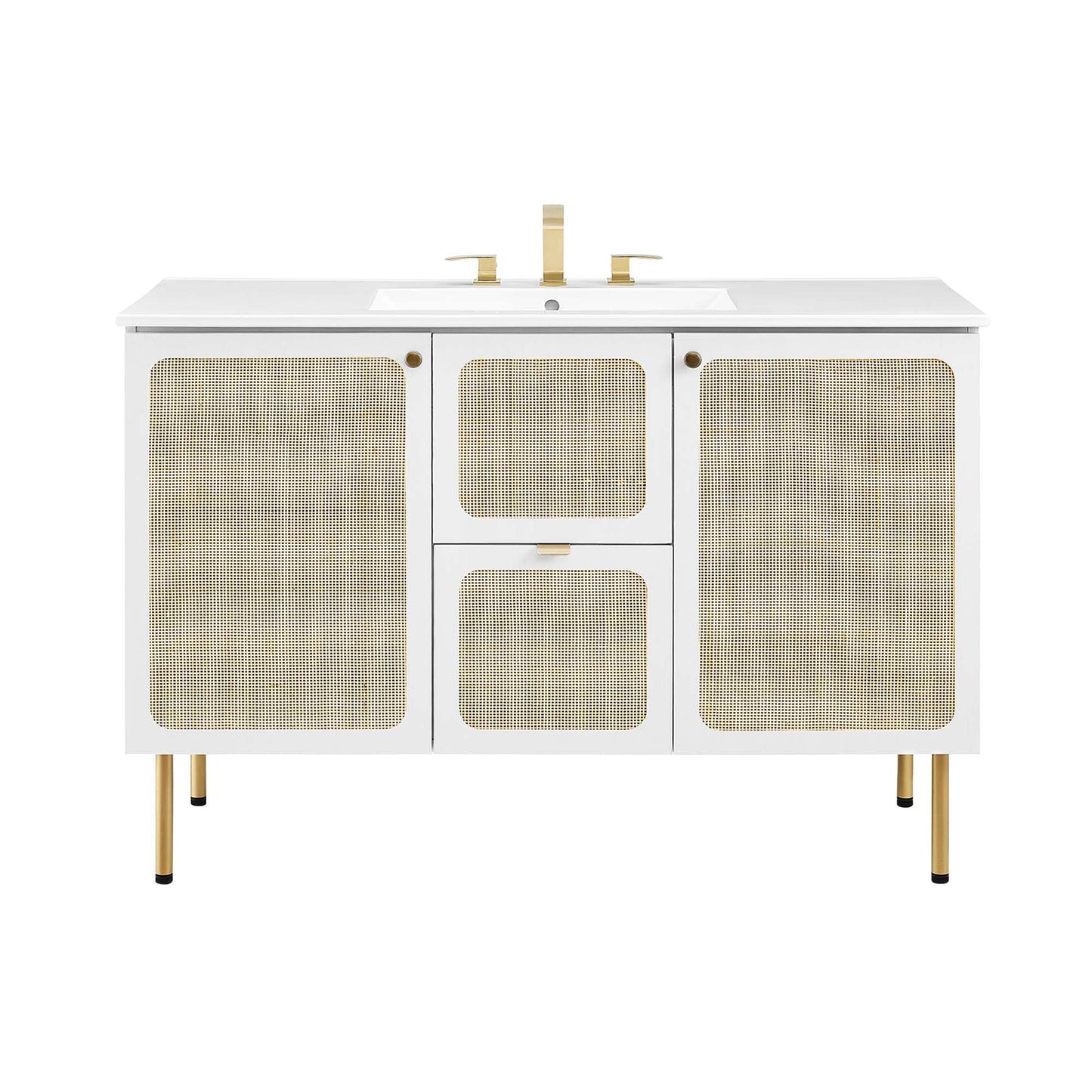 Modway furniture Chaucer 48" Bathroom Vanity with White Basin Included - EEI-6699-BLK-WHI