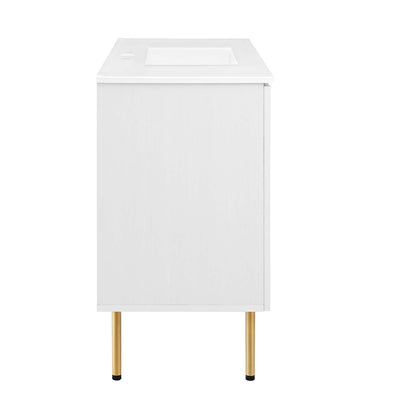 Modway furniture Chaucer 48" Bathroom Vanity with White Basin Included - EEI-6699-BLK-WHI