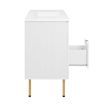 Modway furniture Chaucer 48" Bathroom Vanity with White Basin Included - EEI-6699-BLK-WHI