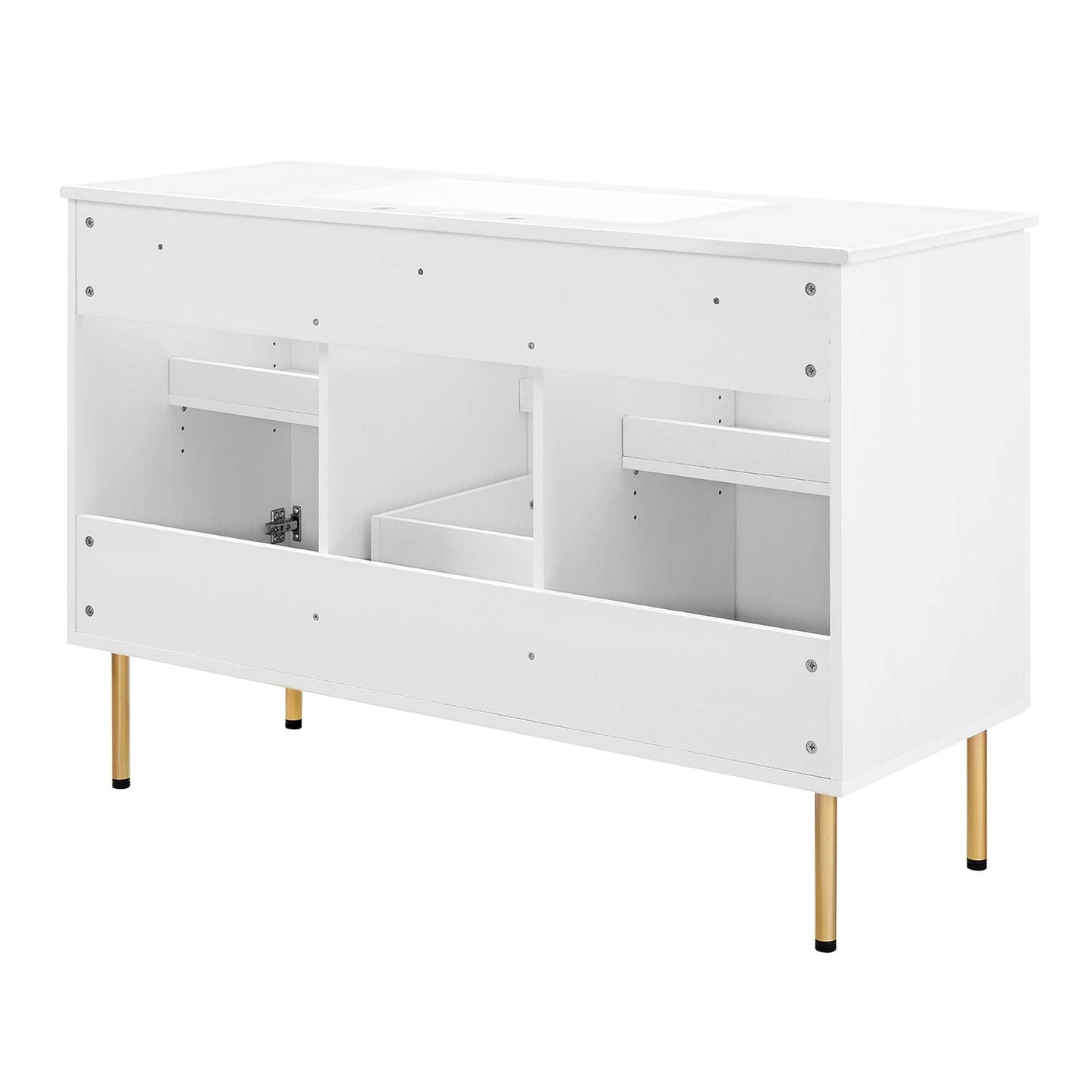 Modway furniture Chaucer 48" Bathroom Vanity with White Basin Included - EEI-6699-BLK-WHI