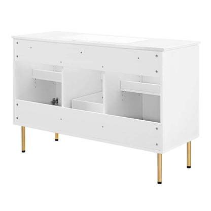 Modway furniture Chaucer 48" Bathroom Vanity with White Basin Included - EEI-6699-BLK-WHI