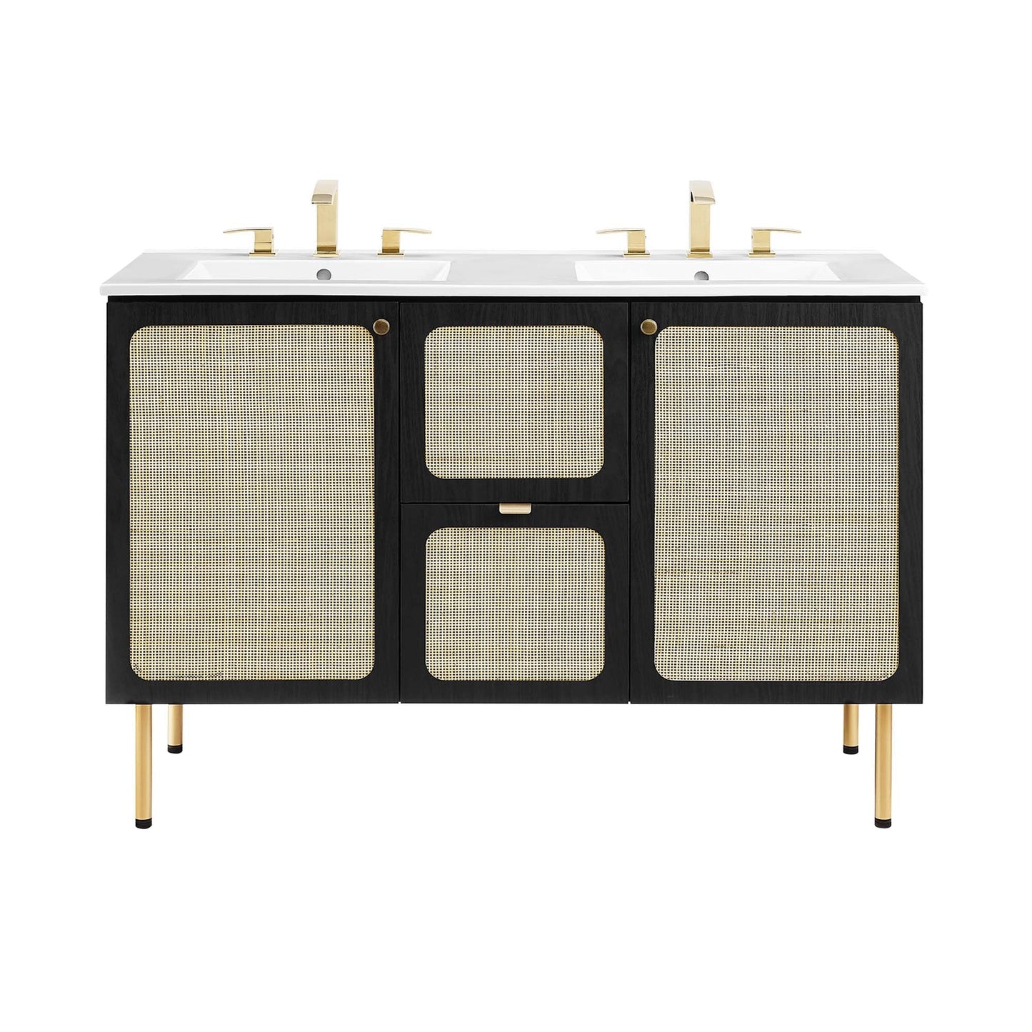 Modway furniture Chaucer 48" Bathroom Vanity with White Basin Included - EEI-6699-BLK-WHI