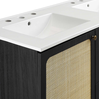 Modway furniture Chaucer 48" Bathroom Vanity with White Basin Included - EEI-6699-BLK-WHI