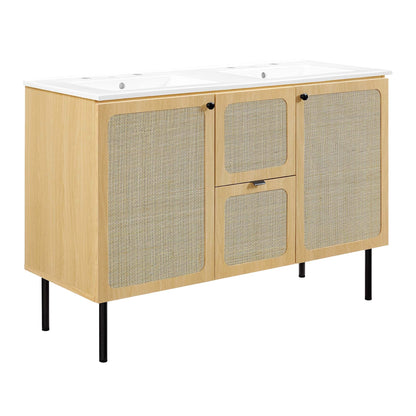 Modway furniture Chaucer 48" Bathroom Vanity with White Basin Included - EEI-6699-BLK-WHI