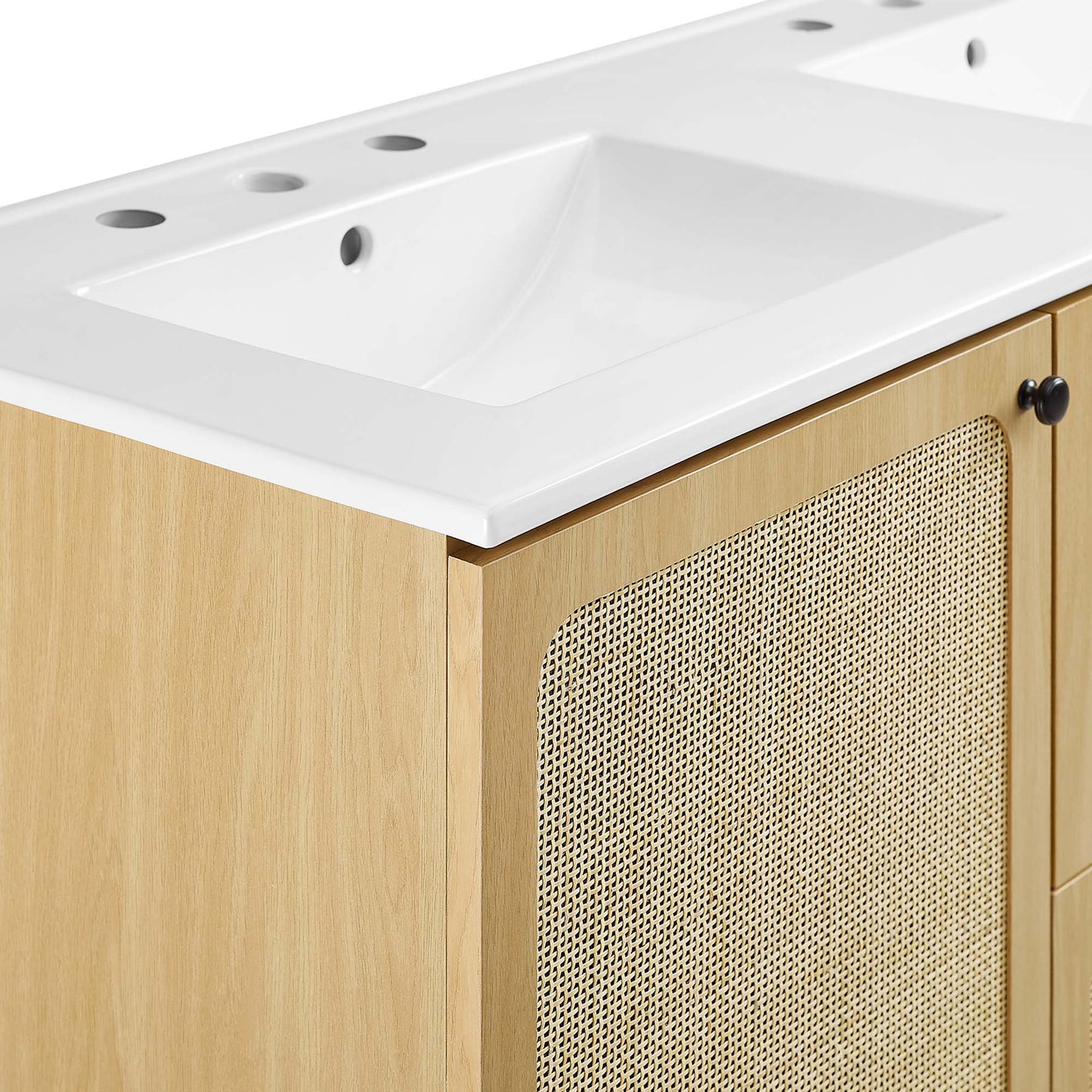 Modway furniture Chaucer 48" Bathroom Vanity with White Basin Included - EEI-6699-BLK-WHI