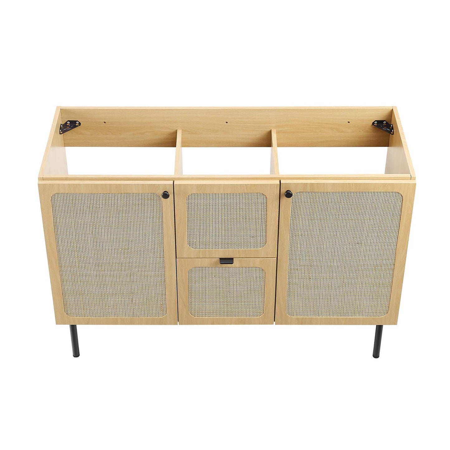 Modway furniture Chaucer 48" Bathroom Vanity with White Basin Included - EEI-6699-BLK-WHI