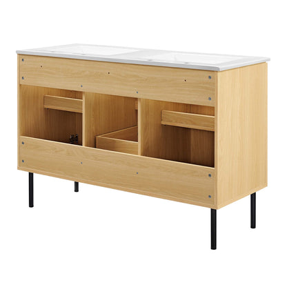 Modway furniture Chaucer 48" Bathroom Vanity with White Basin Included - EEI-6699-BLK-WHI