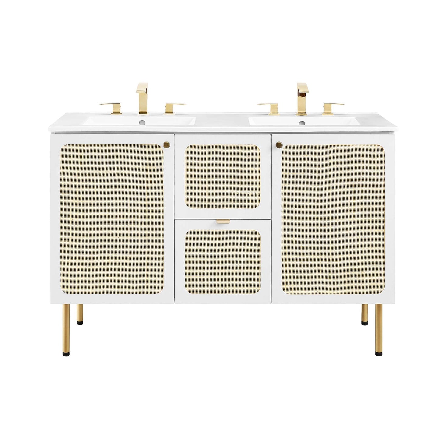 Modway furniture Chaucer 48" Bathroom Vanity with White Basin Included - EEI-6699-BLK-WHI