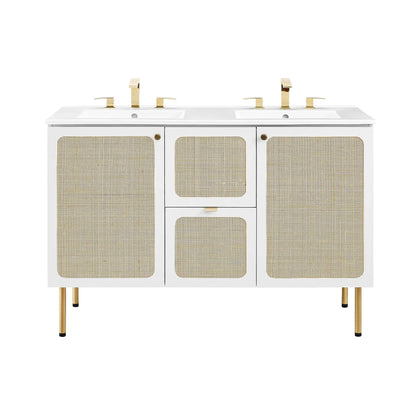 Modway furniture Chaucer 48" Bathroom Vanity with White Basin Included - EEI-6699-BLK-WHI