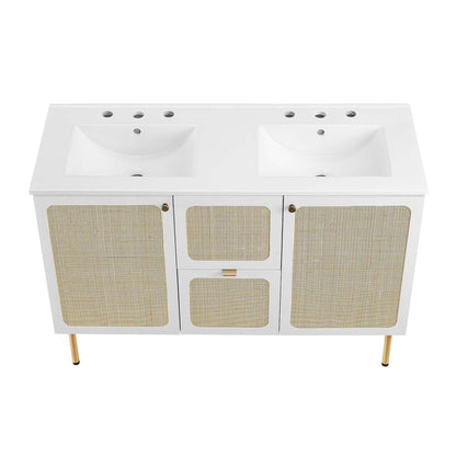 Modway furniture Chaucer 48" Bathroom Vanity with White Basin Included - EEI-6699-BLK-WHI