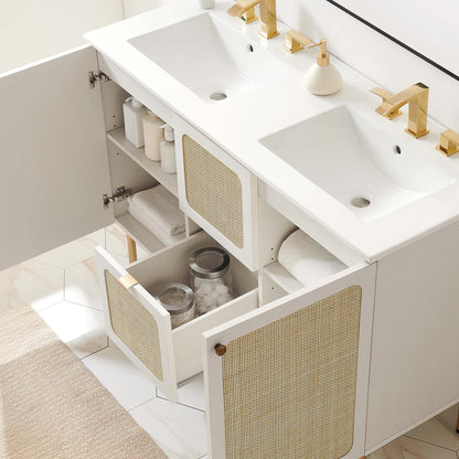 Modway furniture Chaucer 48" Bathroom Vanity with White Basin Included - EEI-6699-BLK-WHI