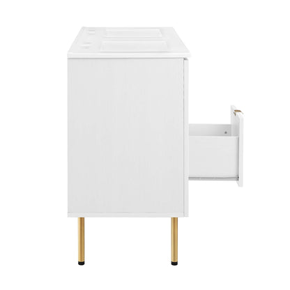 Modway furniture Chaucer 48" Bathroom Vanity with White Basin Included - EEI-6699-BLK-WHI