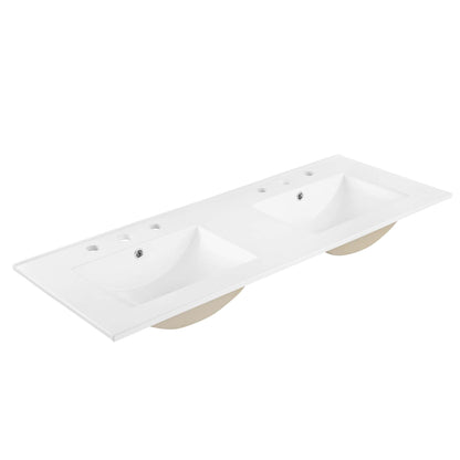 Modway furniture Chaucer 48" Bathroom Vanity with White Basin Included - EEI-6699-BLK-WHI