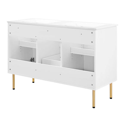 Modway furniture Chaucer 48" Bathroom Vanity with White Basin Included - EEI-6699-BLK-WHI