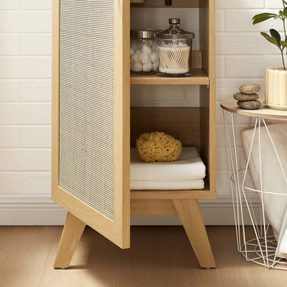 Modway furniture Soma Bathroom Vanity with White Basin Included - EEI-6711-OAK-WHI