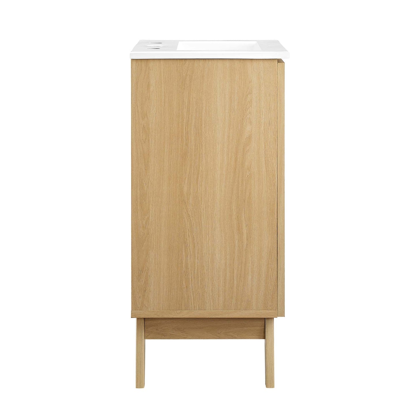 Modway furniture Soma Bathroom Vanity with White Basin Included - EEI-6711-OAK-WHI