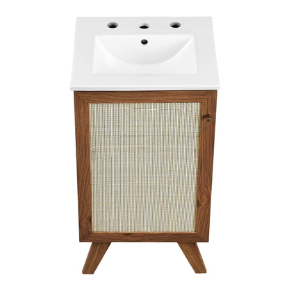 Modway furniture Soma Bathroom Vanity with White Basin Included - EEI-6711-OAK-WHI
