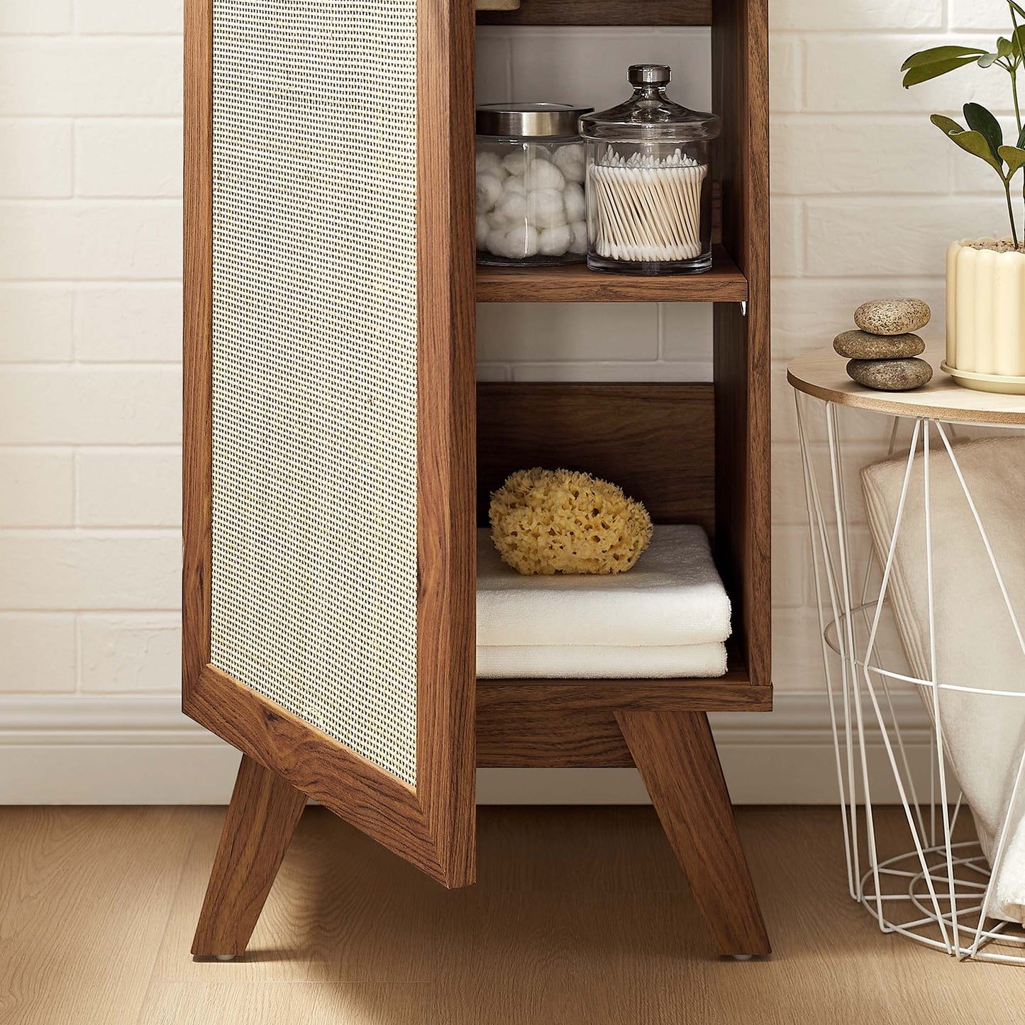 Modway furniture Soma Bathroom Vanity with White Basin Included - EEI-6711-OAK-WHI