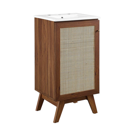 Modway furniture Soma Bathroom Vanity with White Basin Included - EEI-6711-OAK-WHI