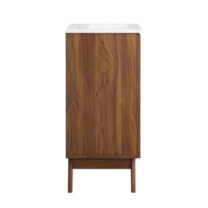 Modway furniture Soma Bathroom Vanity with White Basin Included - EEI-6711-OAK-WHI