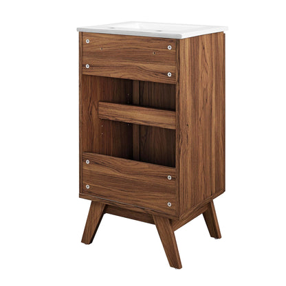 Modway furniture Soma Bathroom Vanity with White Basin Included - EEI-6711-OAK-WHI