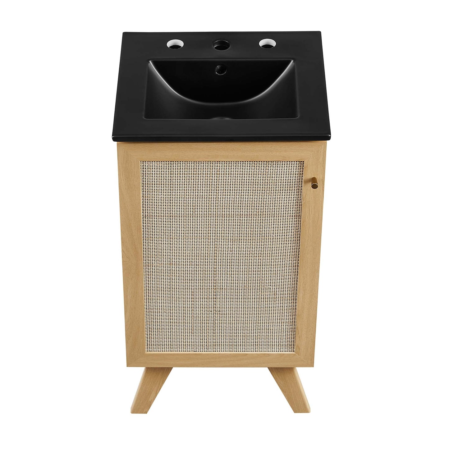 Modway furniture Soma Bathroom Vanity with Black Basin Included - EEI-6712-OAK-BLK