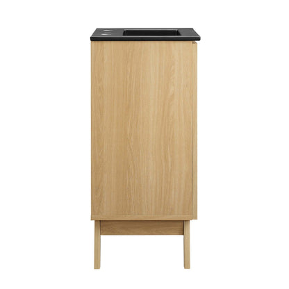 Modway furniture Soma Bathroom Vanity with Black Basin Included - EEI-6712-OAK-BLK