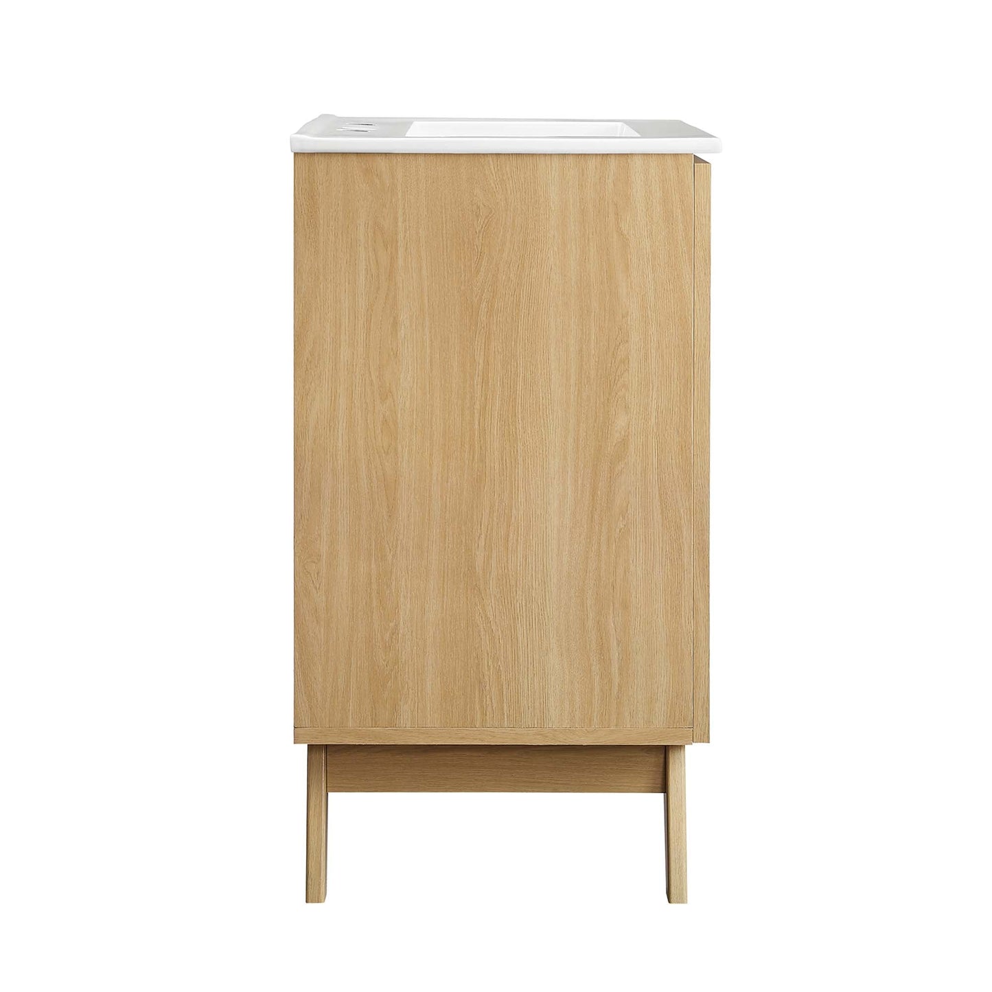 Modway furniture Soma Bathroom Vanity with White Basin Included - EEI-6711-OAK-WHI