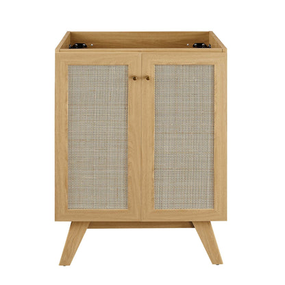 Modway furniture Soma Bathroom Vanity with White Basin Included - EEI-6711-OAK-WHI