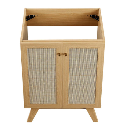 Modway furniture Soma Bathroom Vanity with White Basin Included - EEI-6711-OAK-WHI