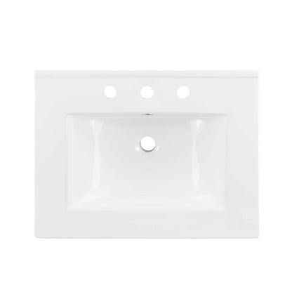 Modway furniture Soma Bathroom Vanity with White Basin Included - EEI-6711-OAK-WHI