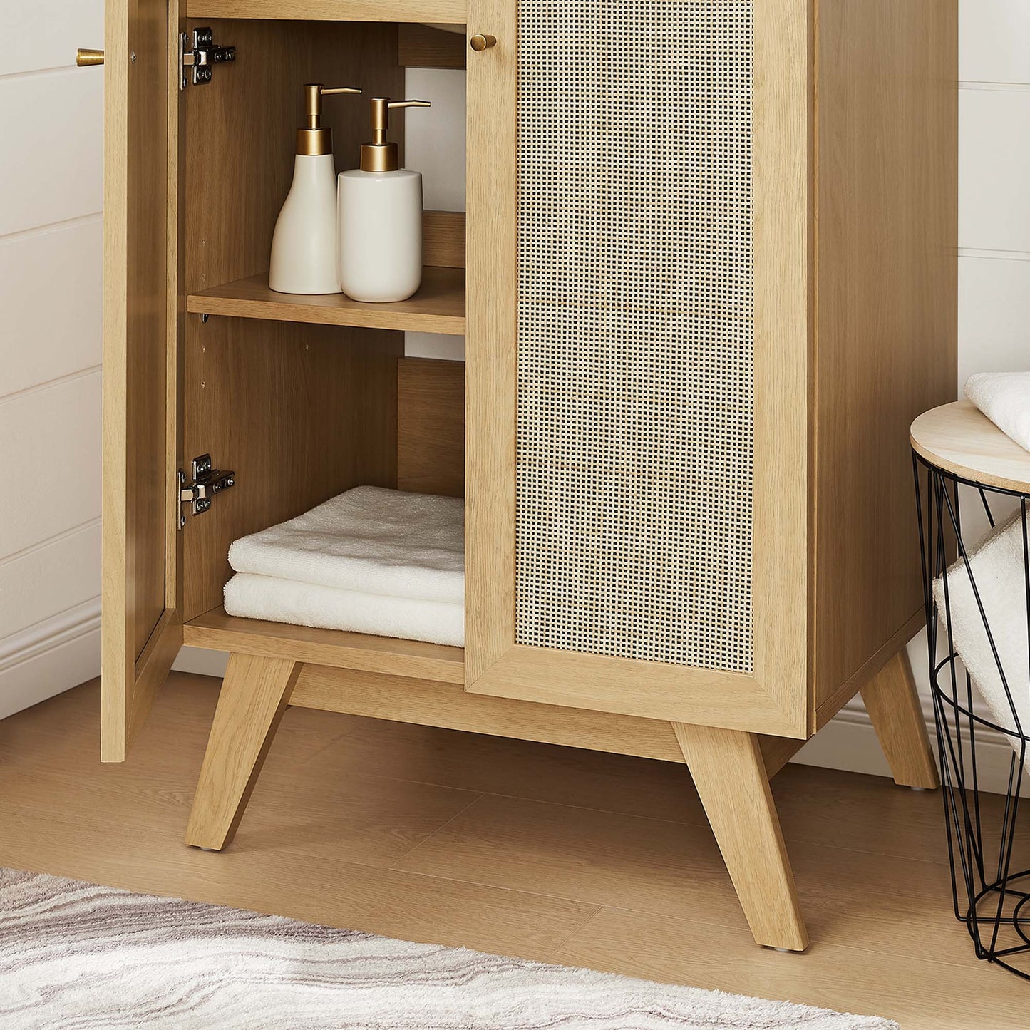 Modway furniture Soma Bathroom Vanity with Black Basin Included - EEI-6712-OAK-BLK