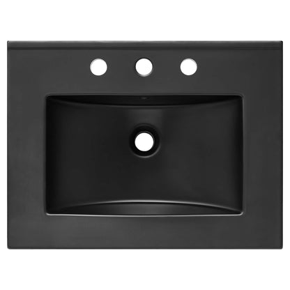 Modway furniture Soma Bathroom Vanity with Black Basin Included - EEI-6712-OAK-BLK