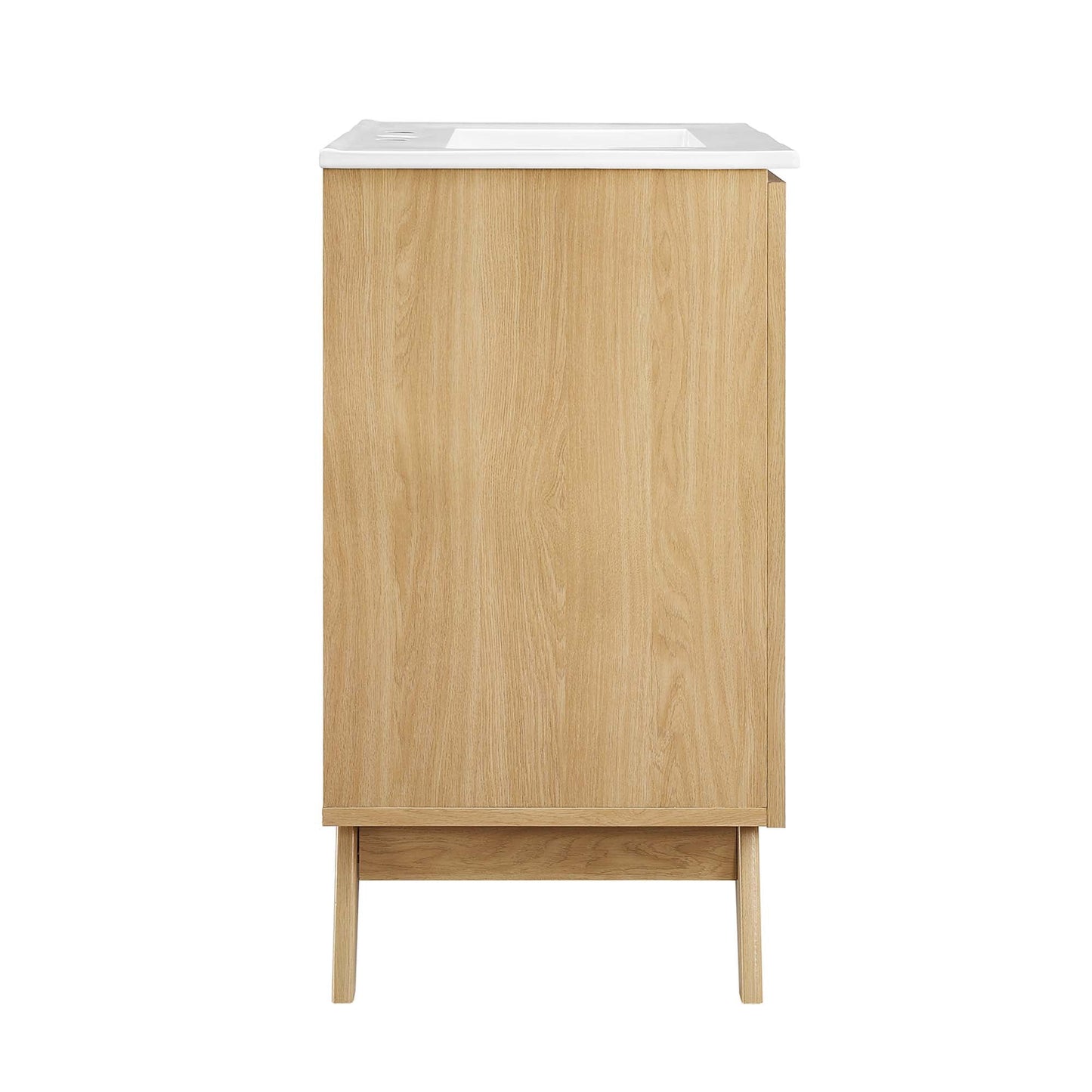 Modway furniture Soma Bathroom Vanity with White Basin Included - EEI-6711-OAK-WHI