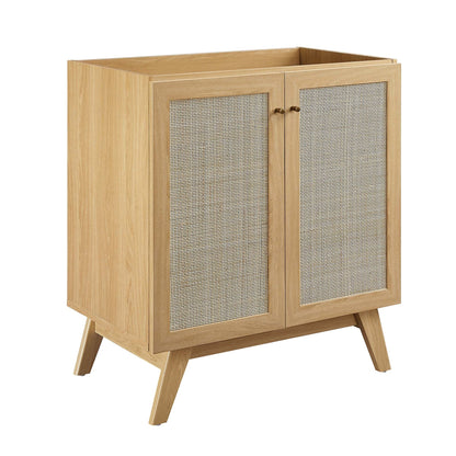 Modway furniture Soma Bathroom Vanity with White Basin Included - EEI-6711-OAK-WHI
