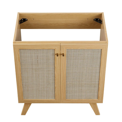 Modway furniture Soma Bathroom Vanity with White Basin Included - EEI-6711-OAK-WHI