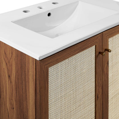 Modway furniture Soma Bathroom Vanity with White Basin Included - EEI-6711-OAK-WHI