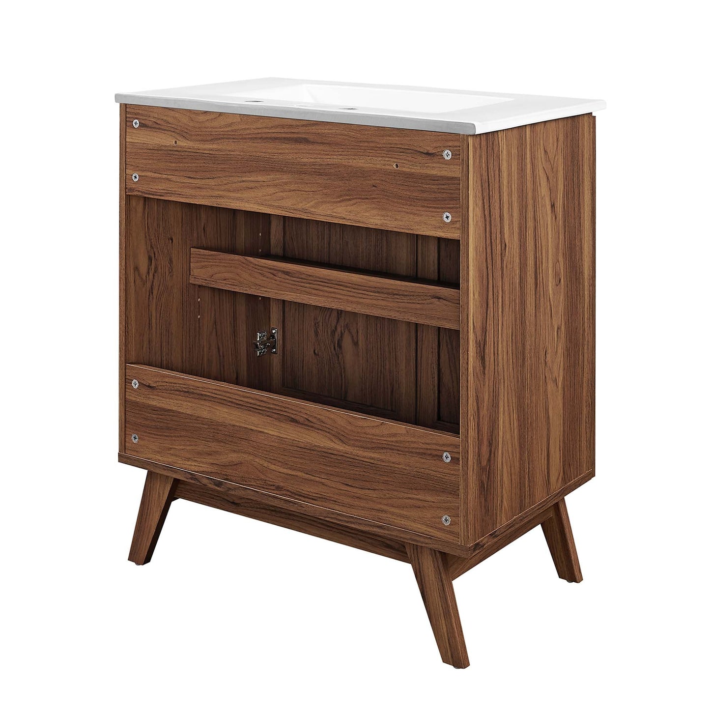 Modway furniture Soma Bathroom Vanity with White Basin Included - EEI-6711-OAK-WHI