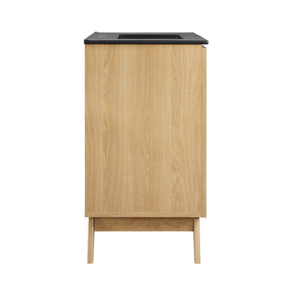 Modway furniture Soma Bathroom Vanity with Black Basin Included - EEI-6712-OAK-BLK