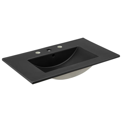Modway furniture Soma Bathroom Vanity with Black Basin Included - EEI-6712-OAK-BLK